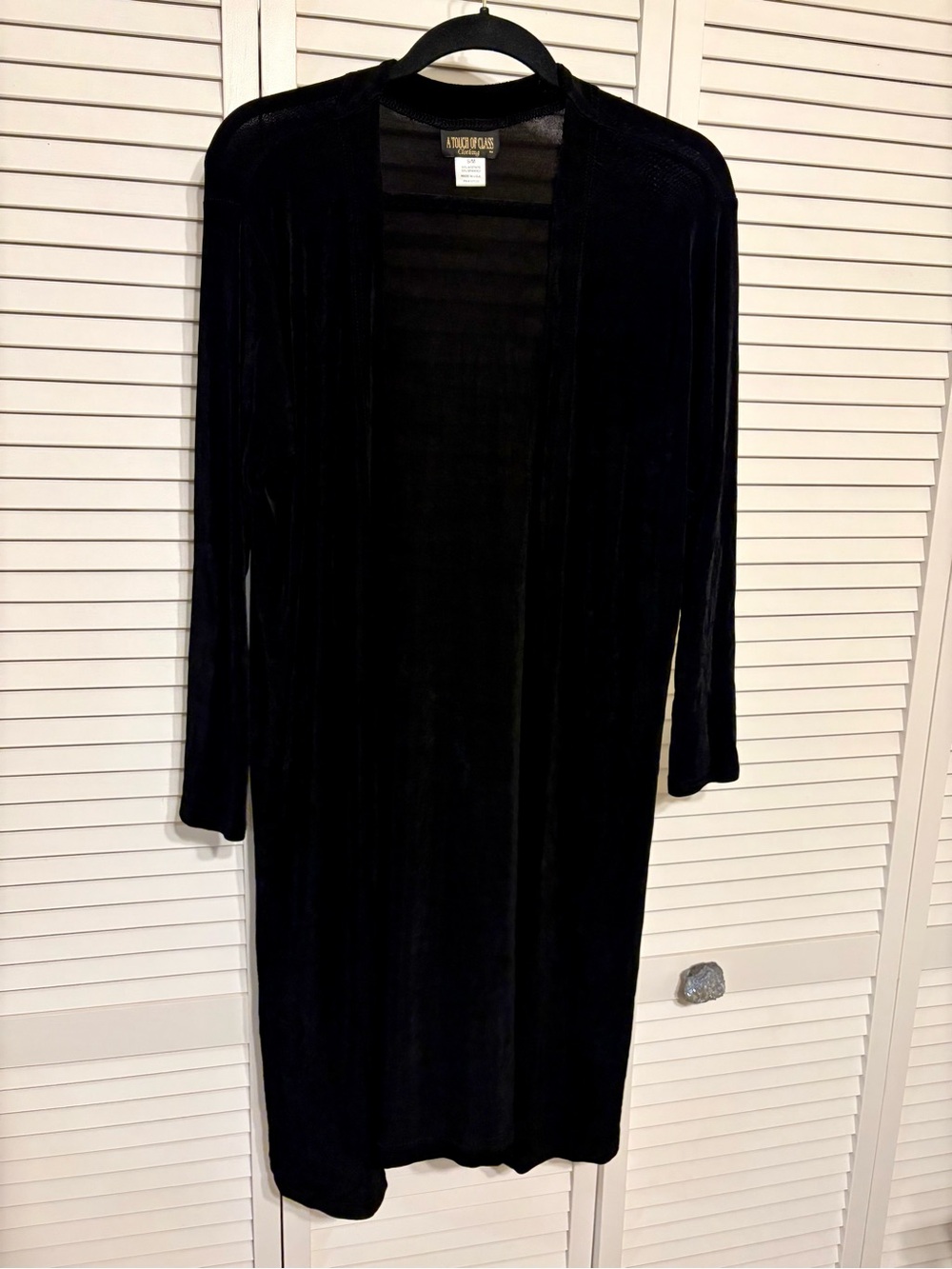 90’s Vintage Black Long Duster Cardigan